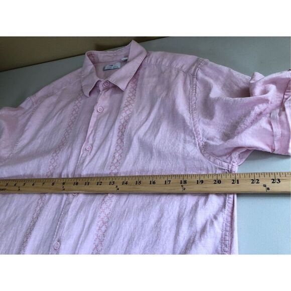 Café Luna Linen Blend Mens Button Down Shirt Size M - Picture 9 of 12